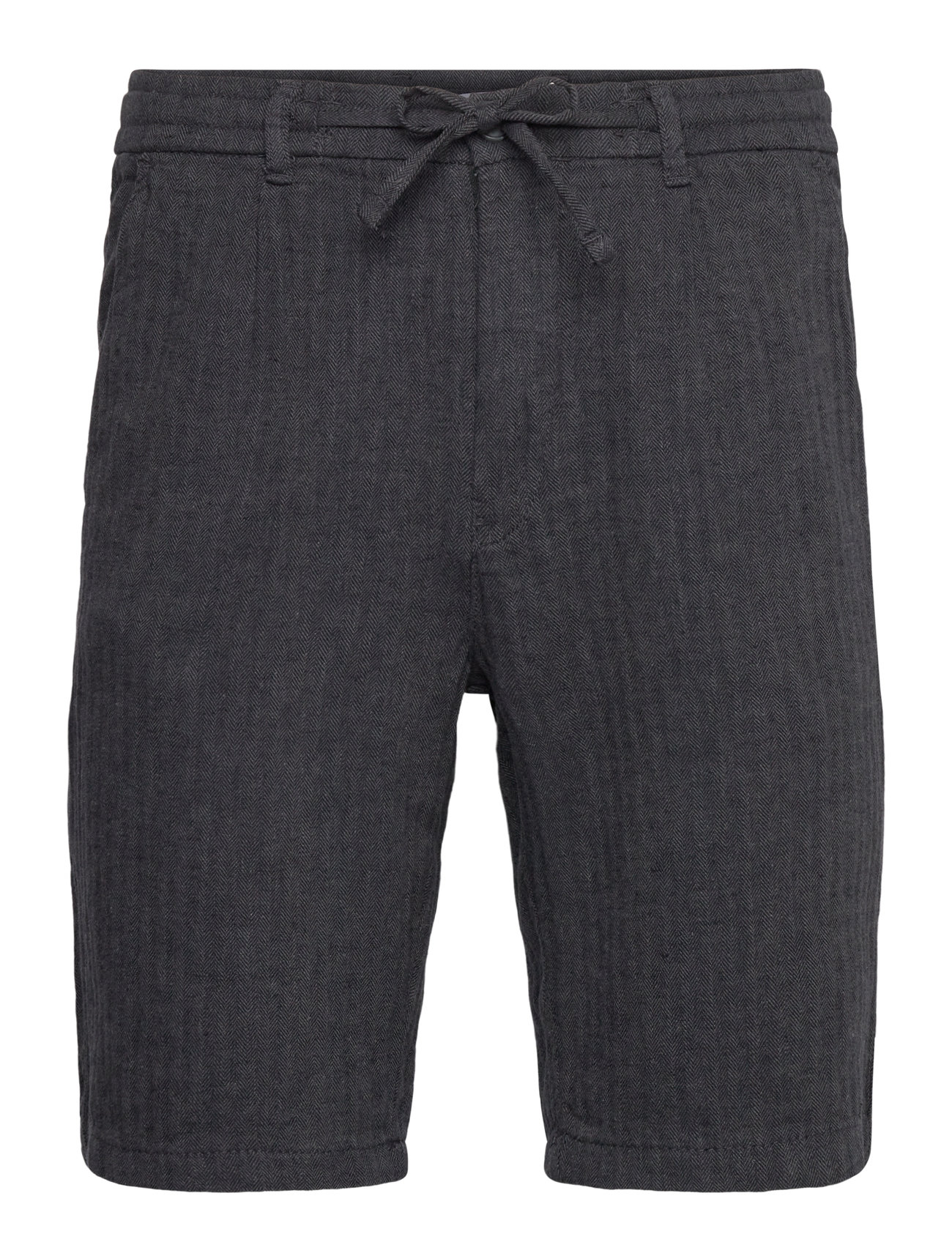 LINDBERGH Linen Blend Herringbone Kurz Schwarz - S - Herren