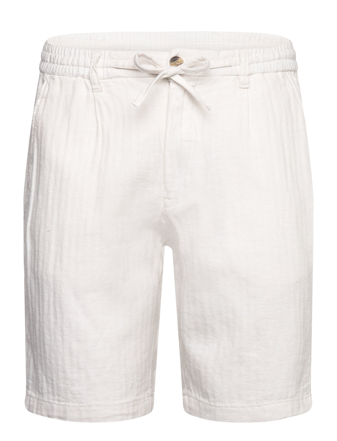 LINDBERGH Linen Blend Herringbone Kurz Weiß - M - Herren