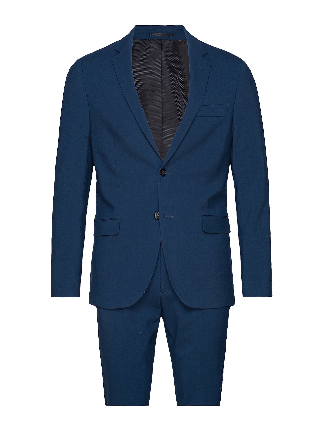 LINDBERGH Plain Mens Anzug - Normal Length Blau - 56 - Herren