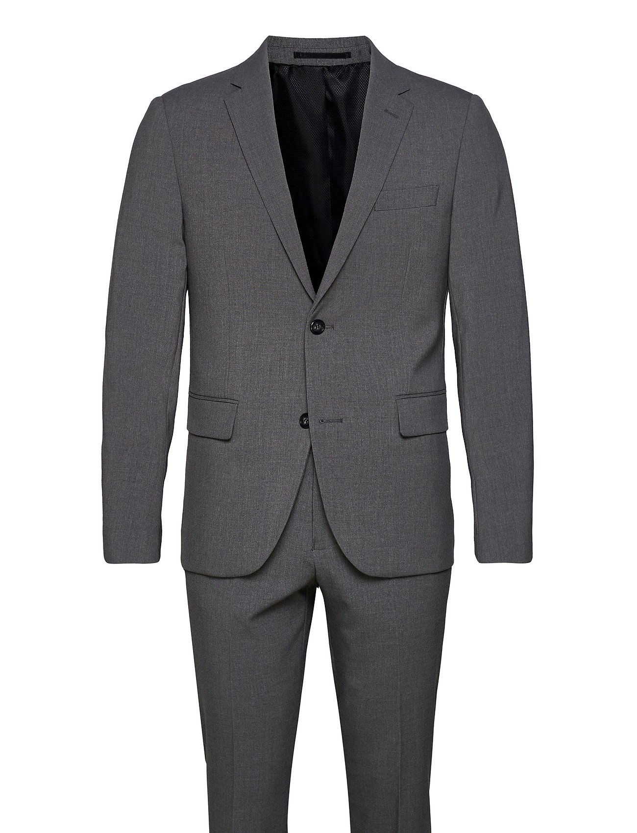 LINDBERGH Plain Mens Anzug - Normal Length Grau - 46 - Herren