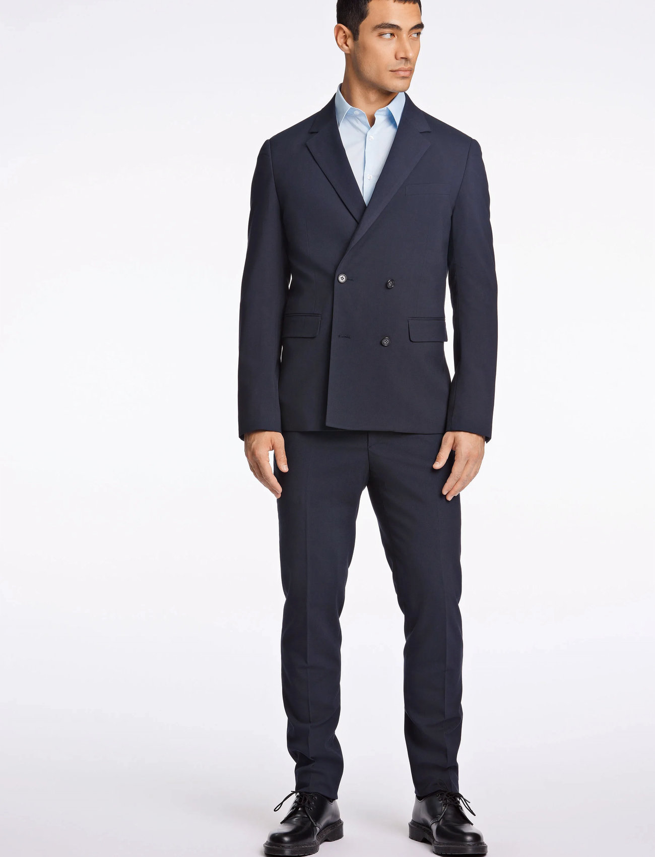 Lindbergh Plain Db Mens Suit - Normal Length, 44, Navy, Jakkesæt & Blazere > Jakkesæt, Herre