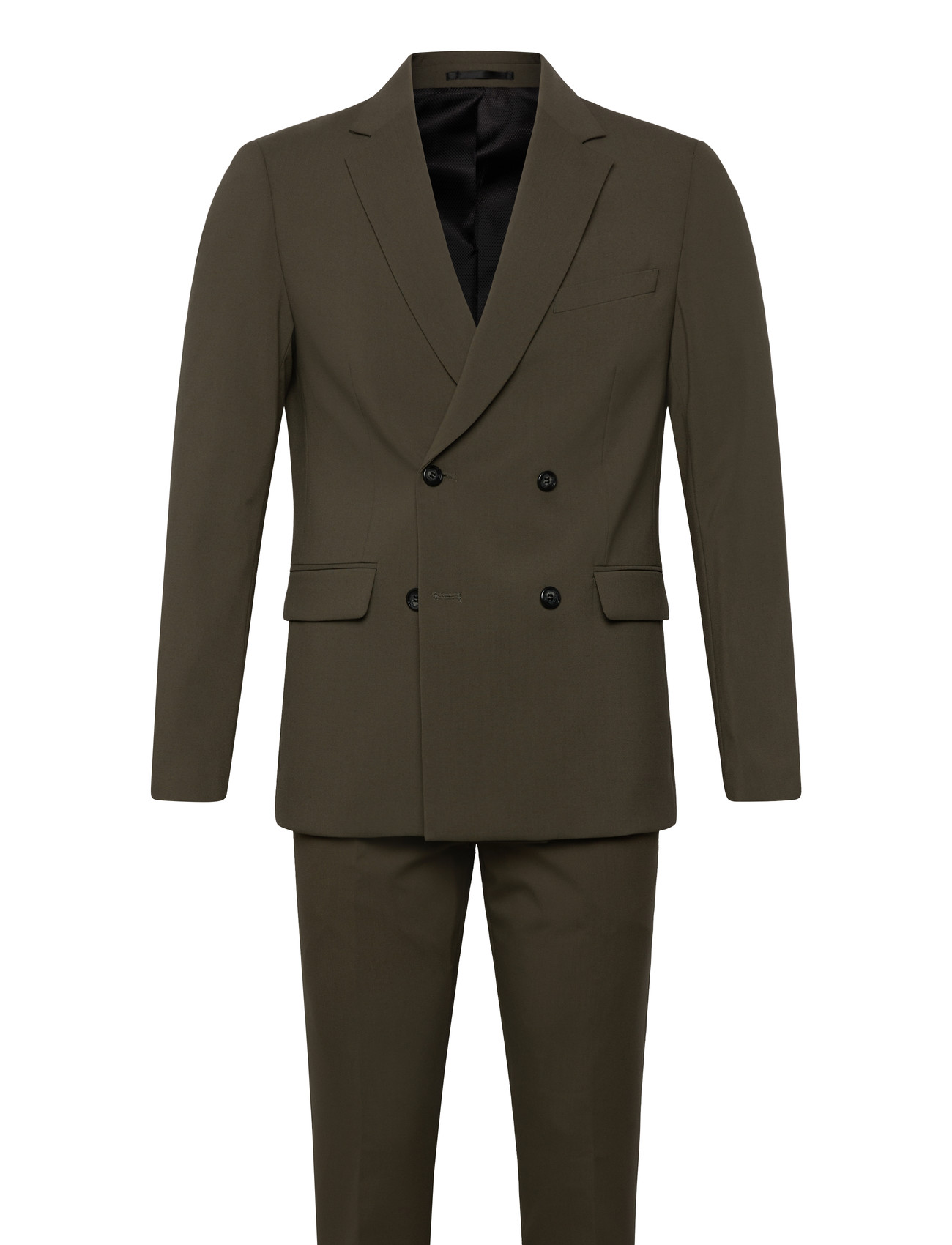 LINDBERGH Plain Db Mens Anzug - Normal Length Khaki - 50 - Herren