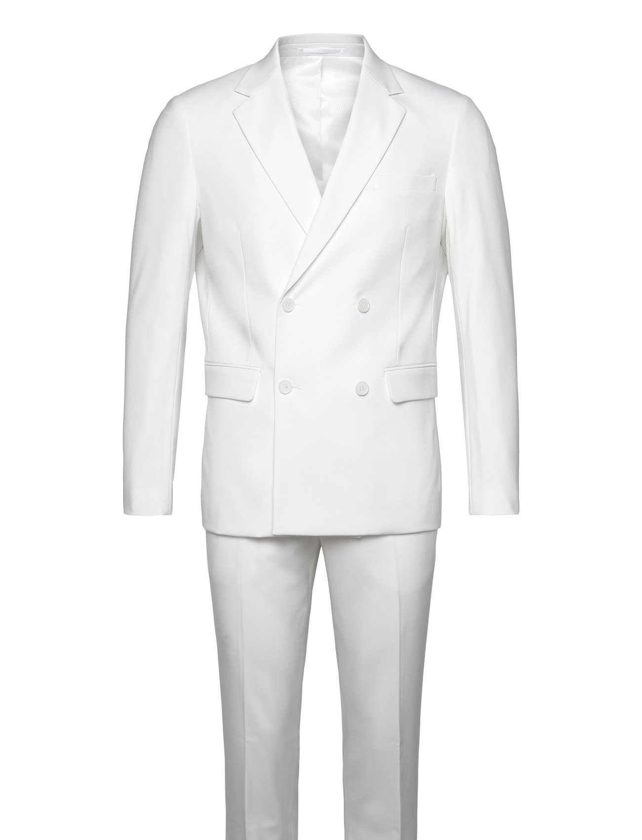 LINDBERGH Plain Db Mens Anzug - Normal Length Weiß - 58 - Herren