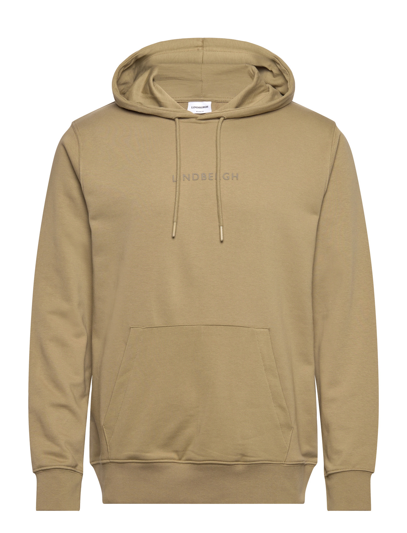 LINDBERGH Logo Chest Print Hoodie Sweat Beige - S - Herren