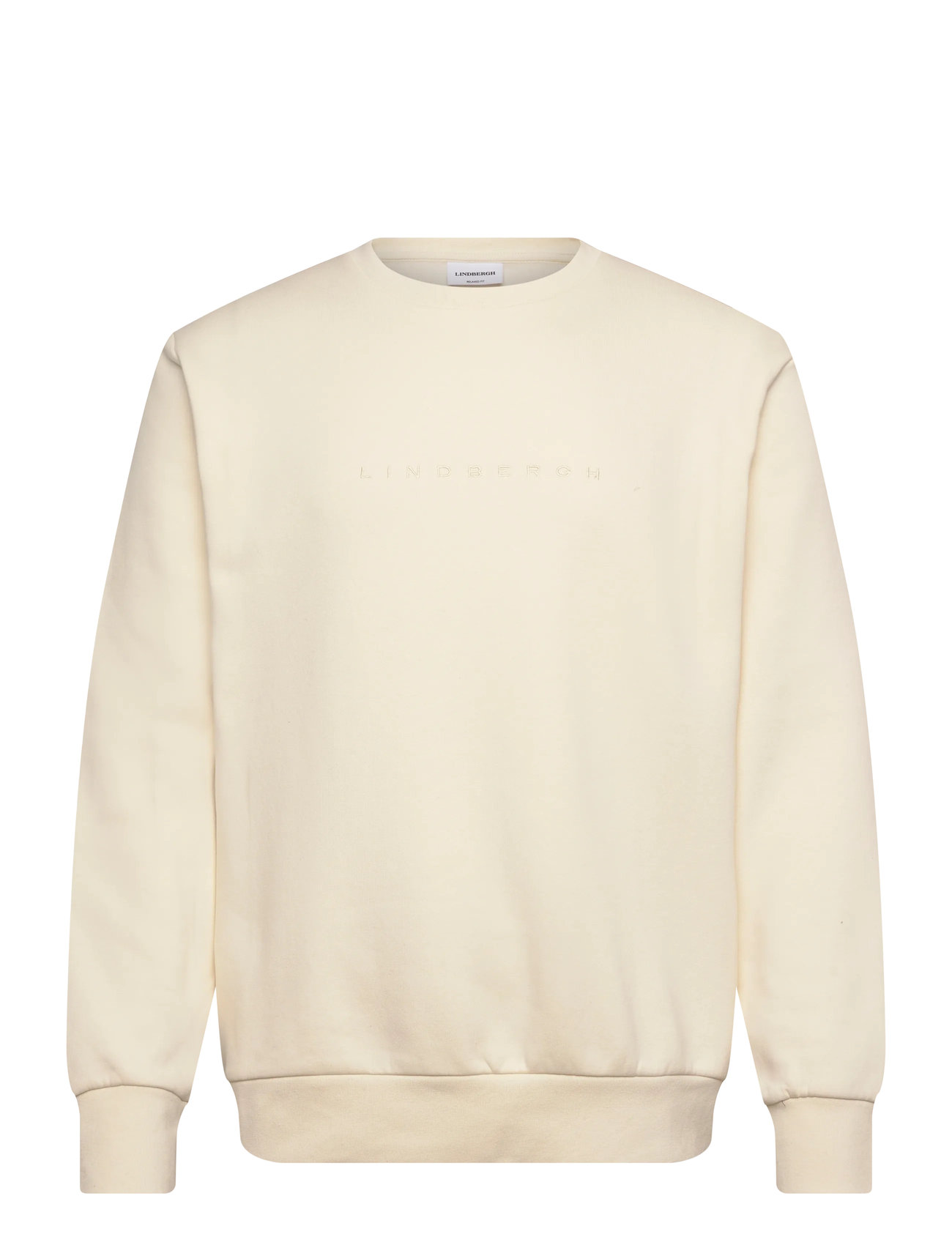 LINDBERGH O-Neck Marke Carrier Sweatshirt Cream - M - Herren