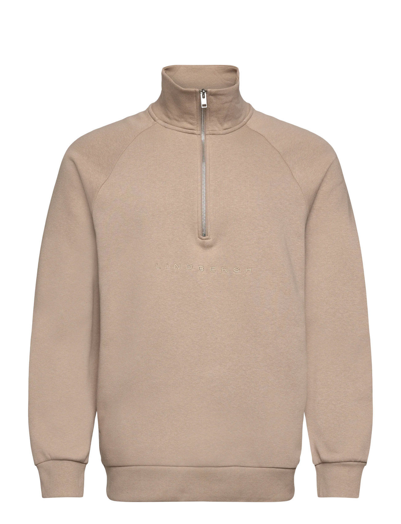 LINDBERGH Half Zip Raglan Sweatshirt Beige - S - Herren