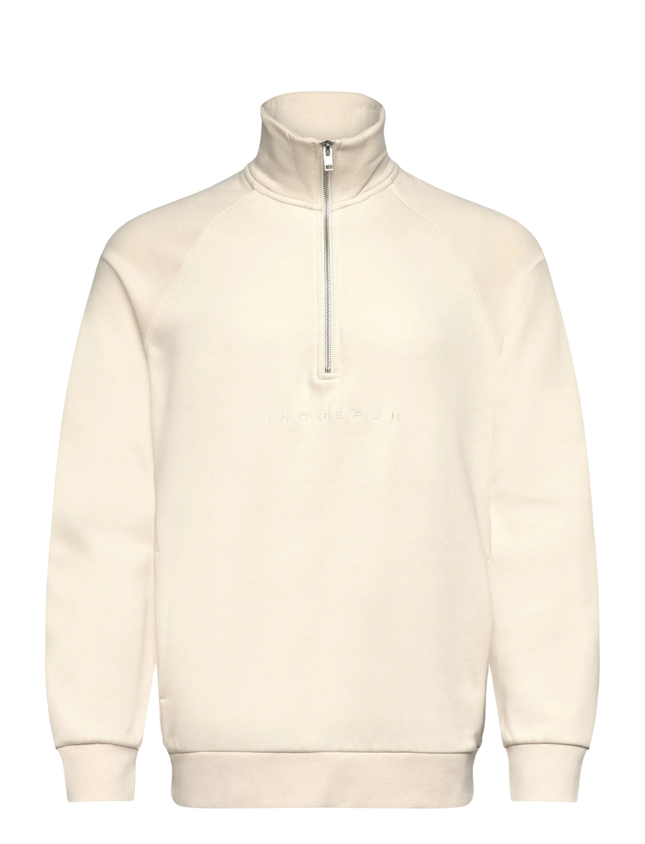 LINDBERGH Half Zip Raglan Sweatshirt Cream - XL - Herren