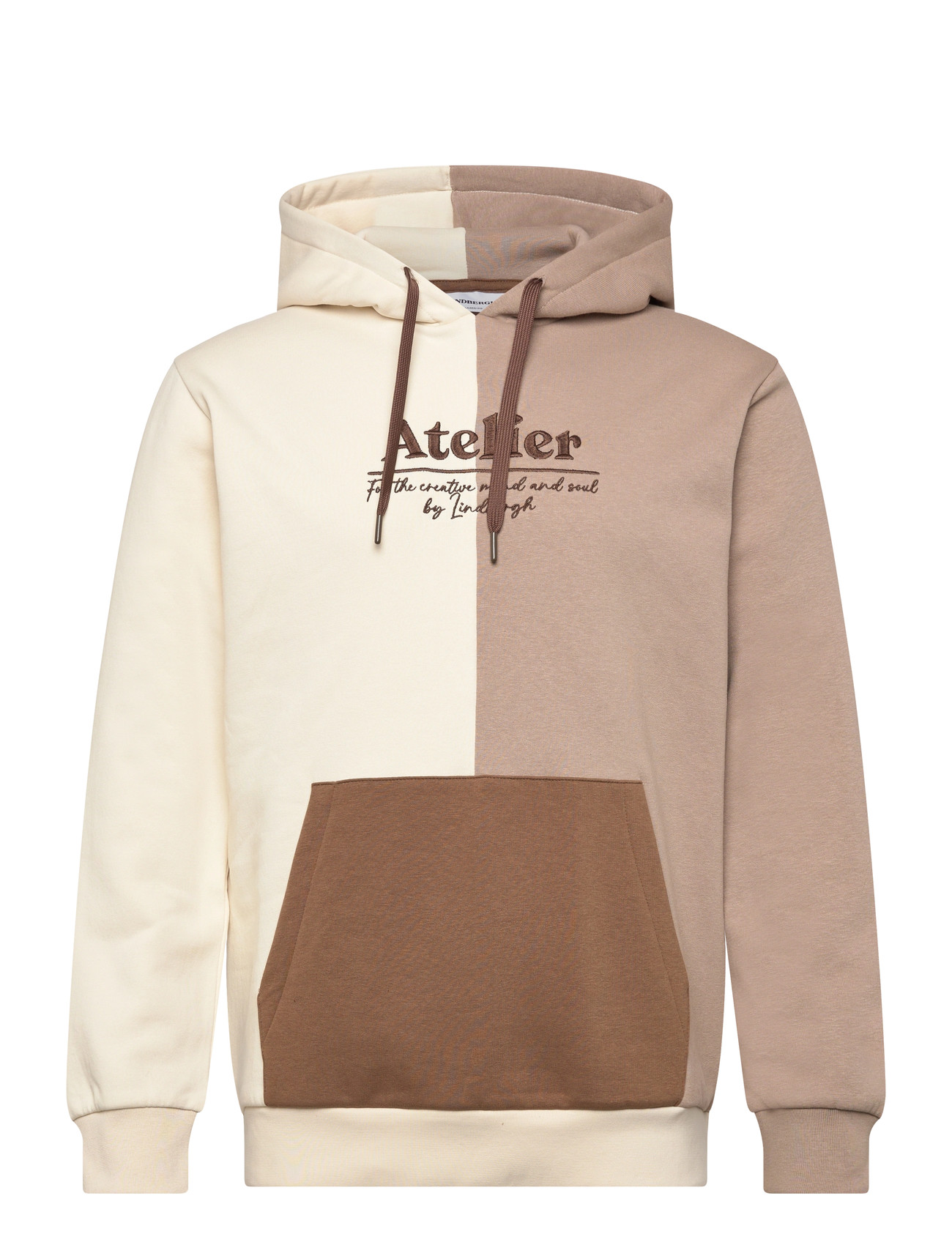 LINDBERGH Colour Block Hoodie Cream - M - Herren