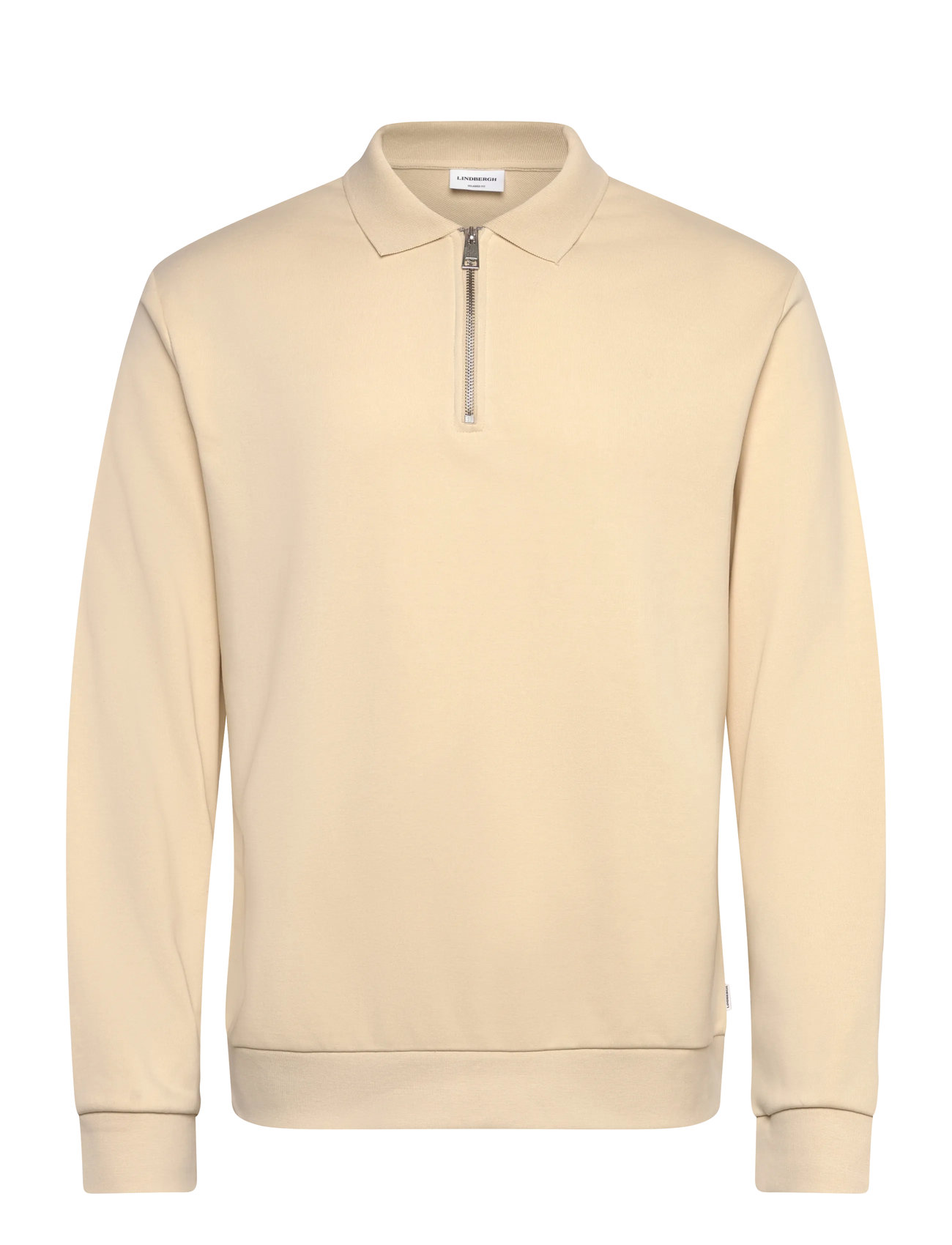 LINDBERGH Sweat Polo L/S Beige - S - Herren