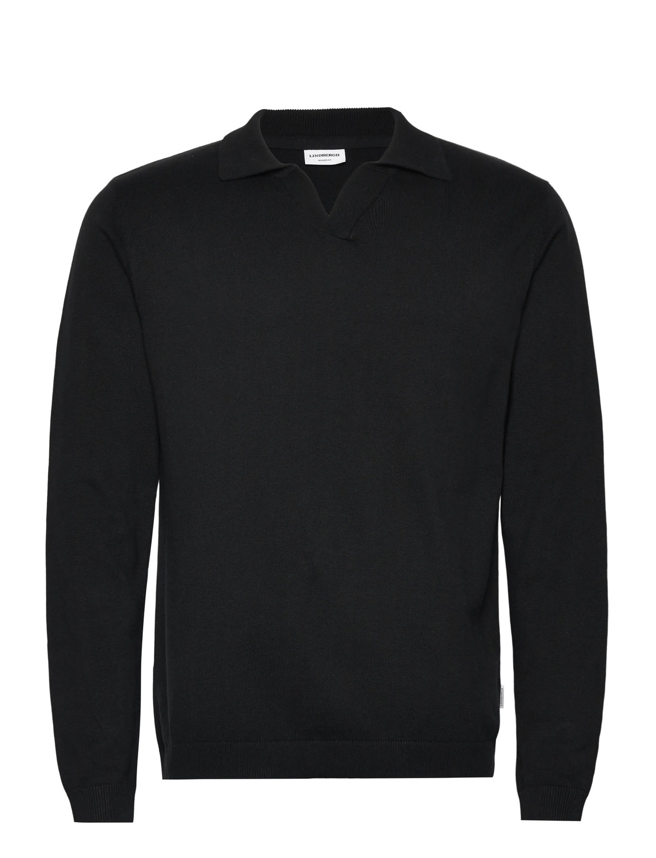 LINDBERGH Splitneck Recycled Yarn Knit Schwarz - XXL - Herren