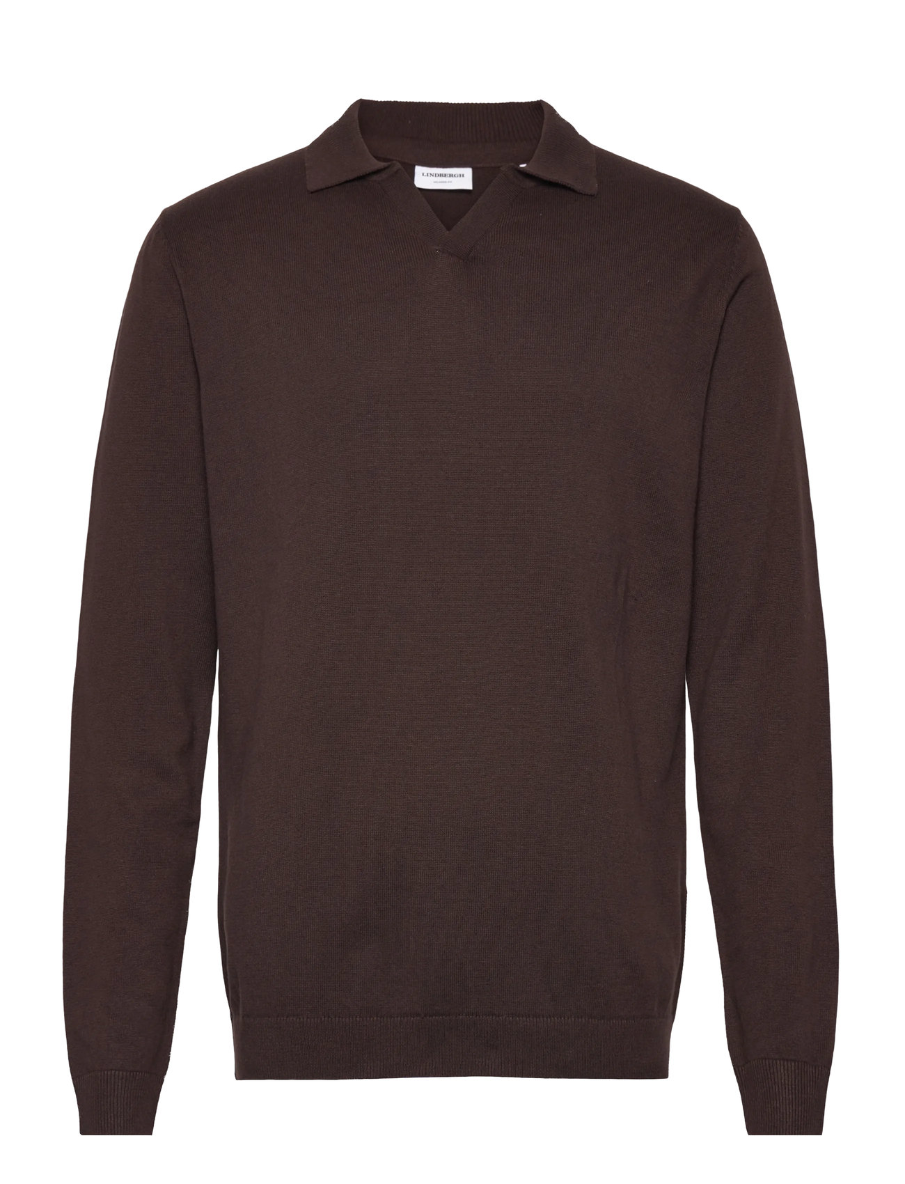 LINDBERGH Splitneck Recycled Yarn Knit Braun - XL - Herren