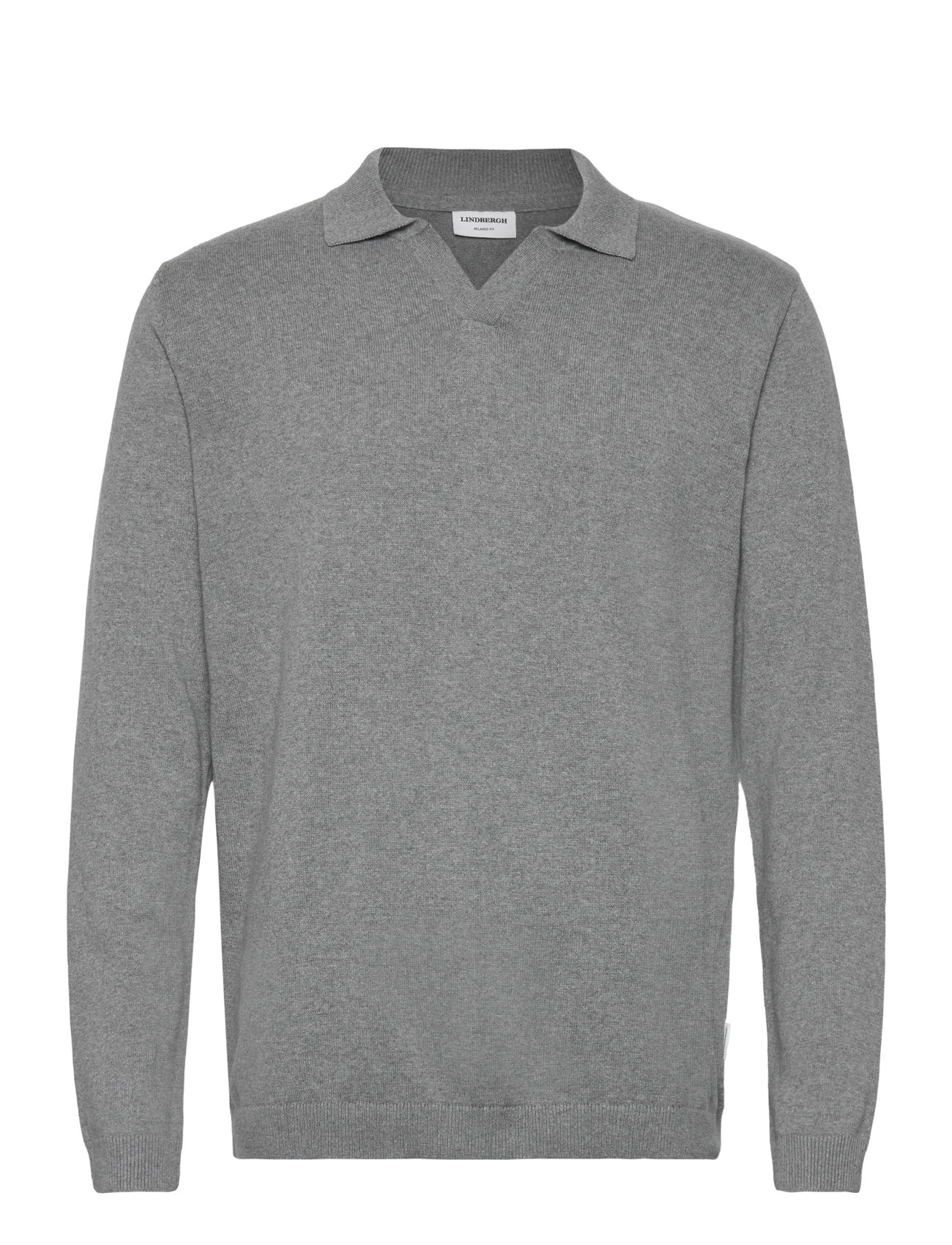 LINDBERGH Splitneck Recycled Yarn Knit Grau - XL - Herren