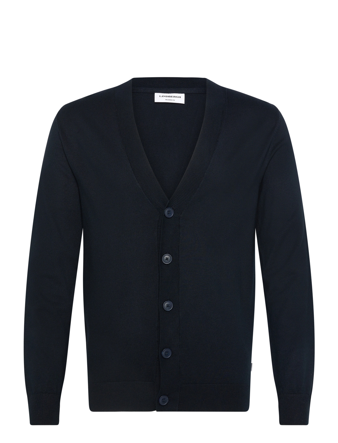 LINDBERGH Ecovero V-Ausschnitt Button Cardigan Navy - XXL - Herren