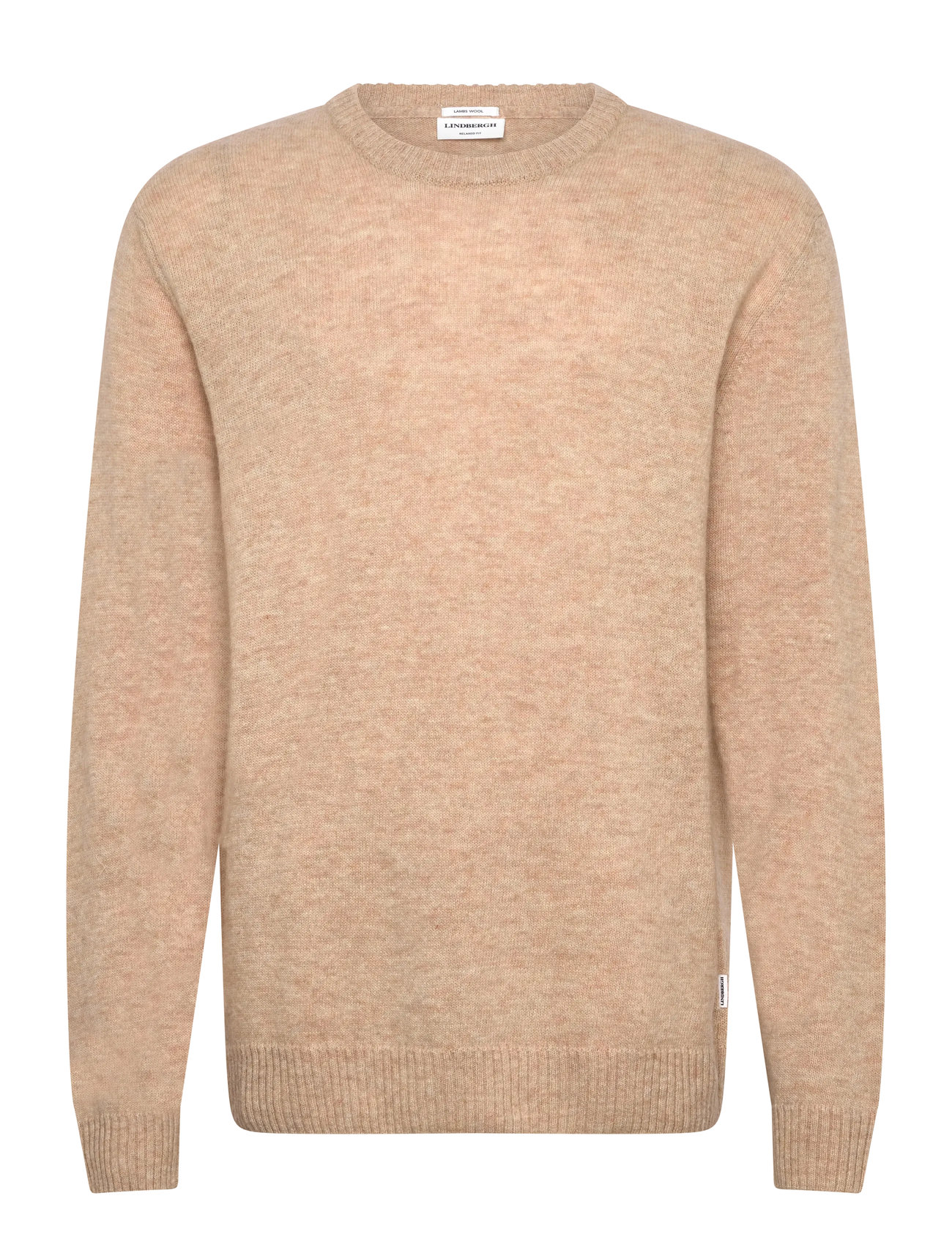 Lambswool O-Neck Knit Beige Lindbergh