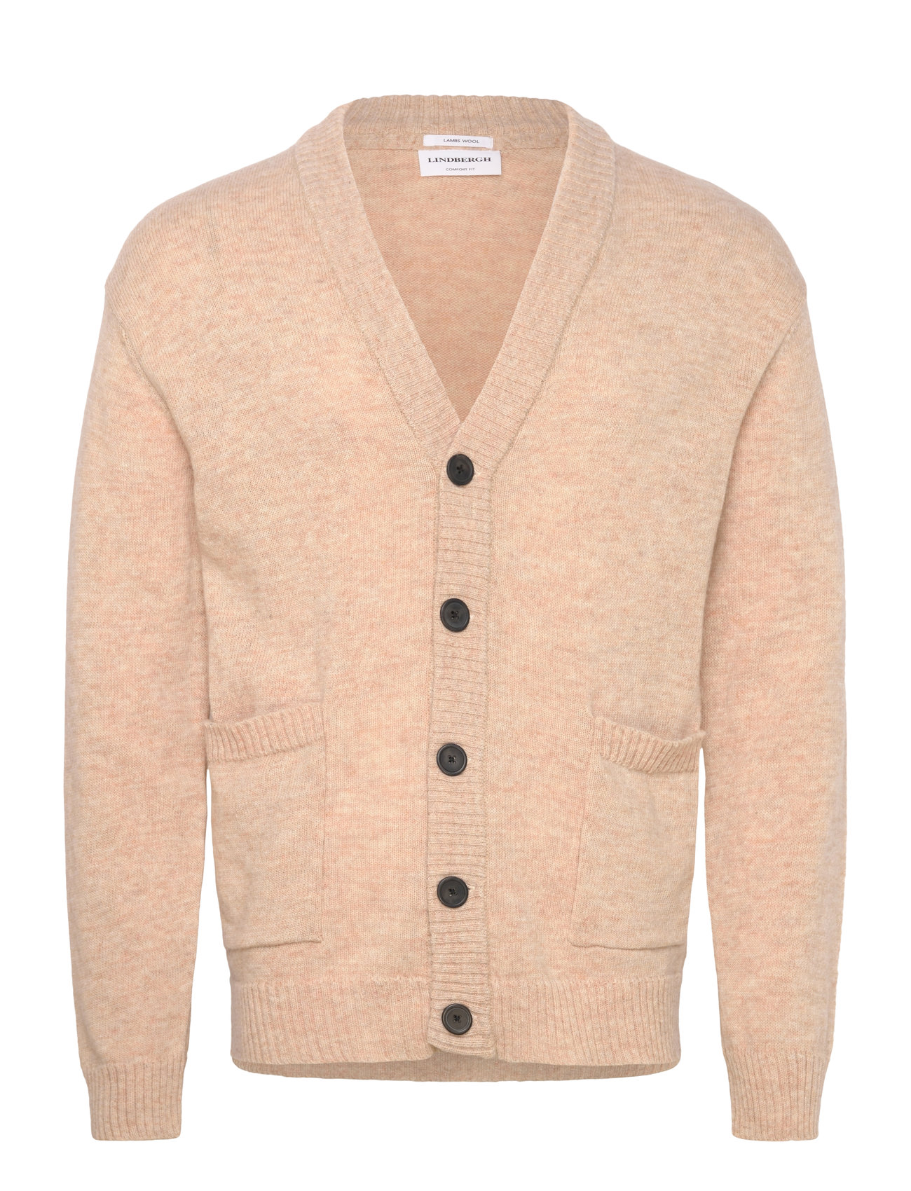 Lindbergh Lambswool Button Cardigan Beige