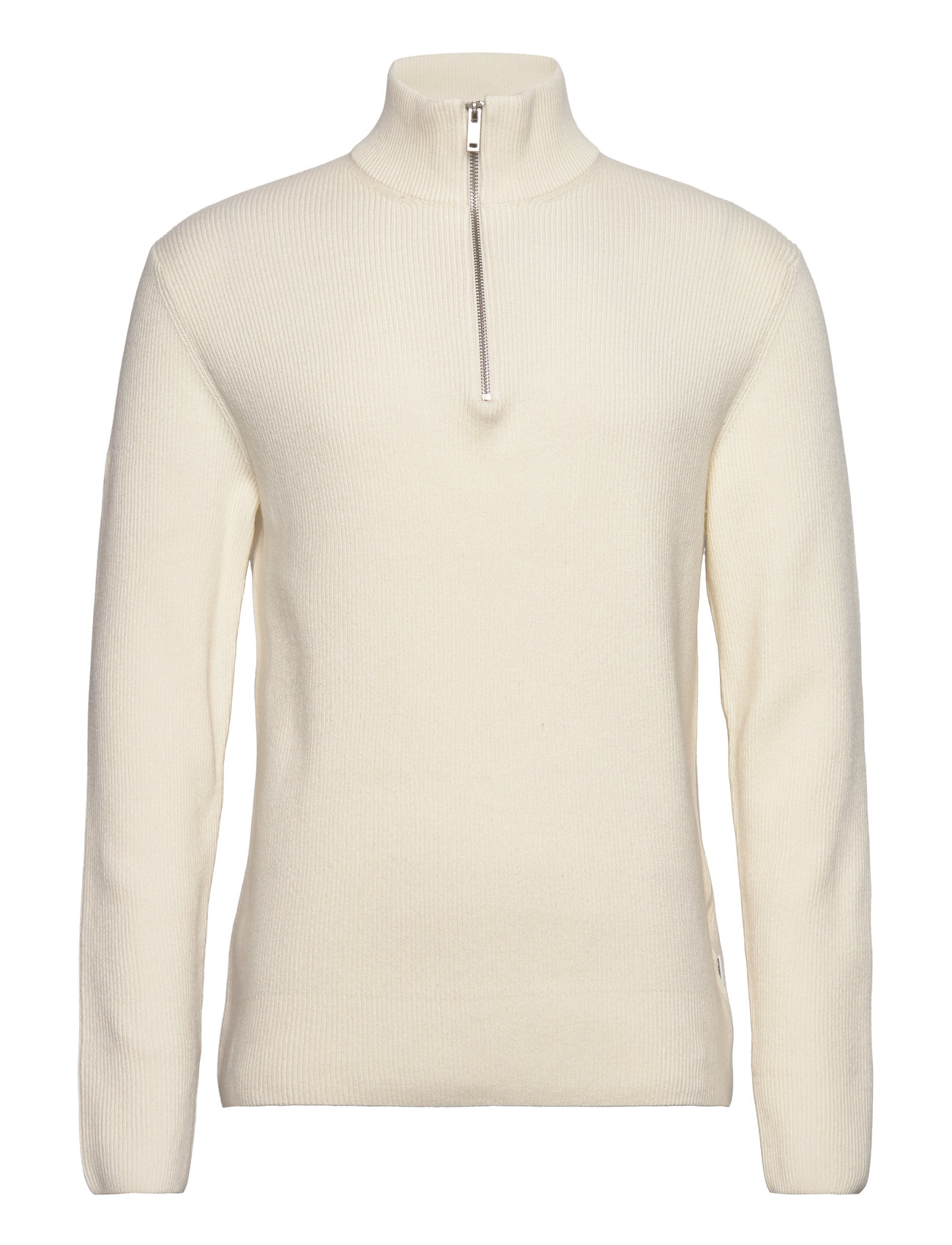 Lindbergh Half Zip Rib Knit Vit