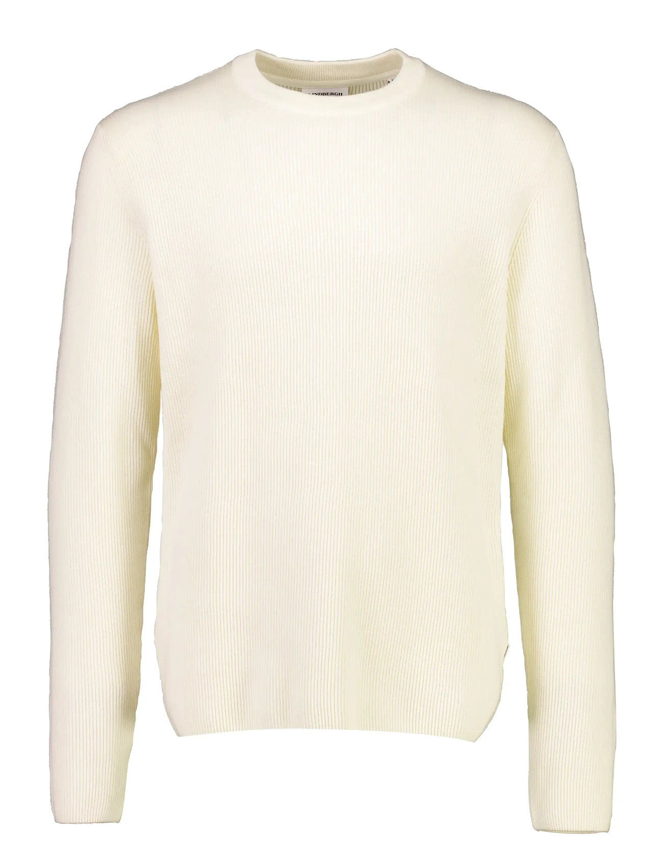 LINDBERGH Rib Strick O-Neck Knit Cream - XXL - Herren