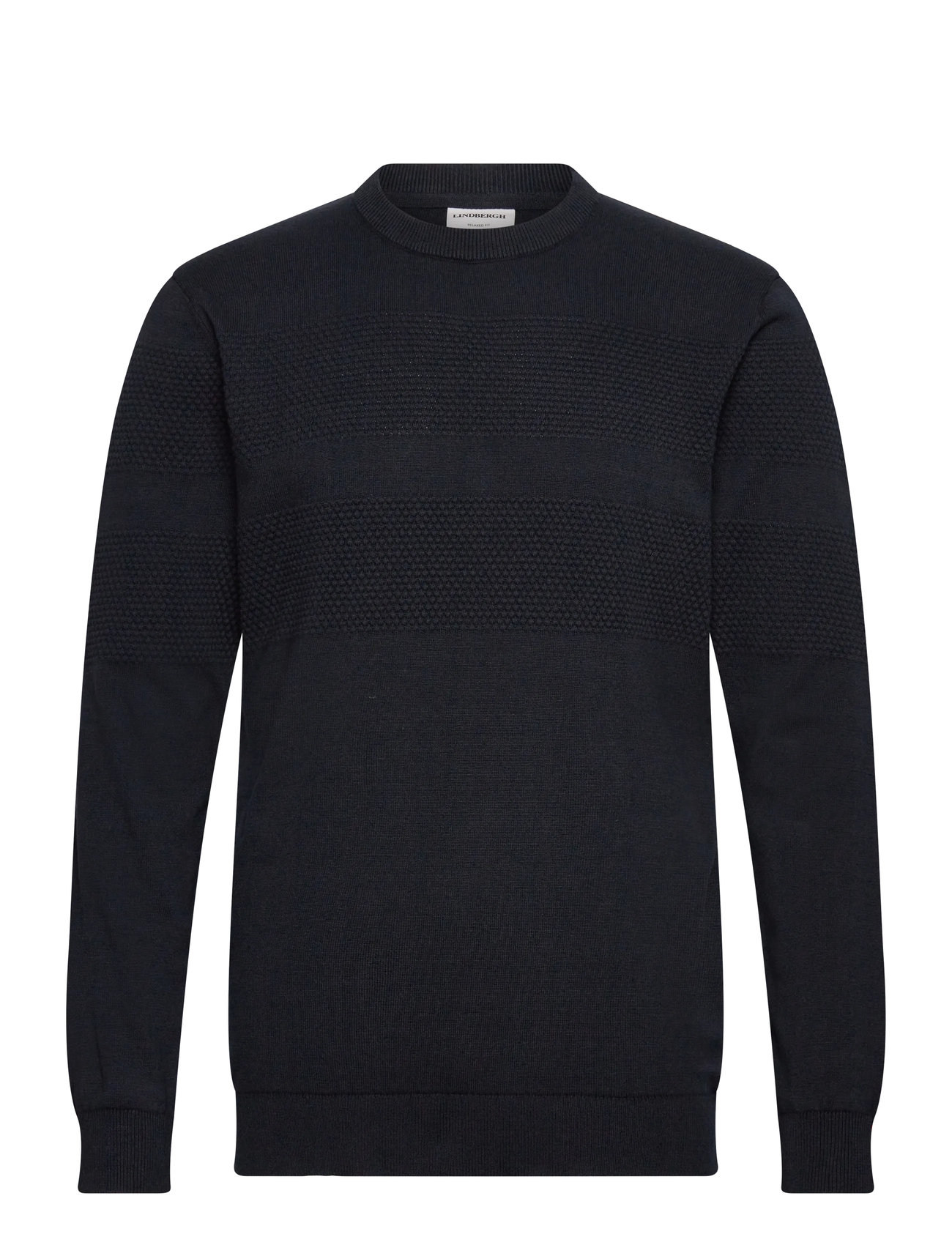 LINDBERGH Purl Knit O-Neck Jumper Navy - XL - Herren