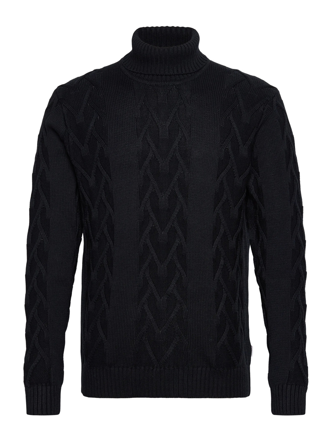 LINDBERGH Cable Roll-Neck Knit Navy - M - Herren