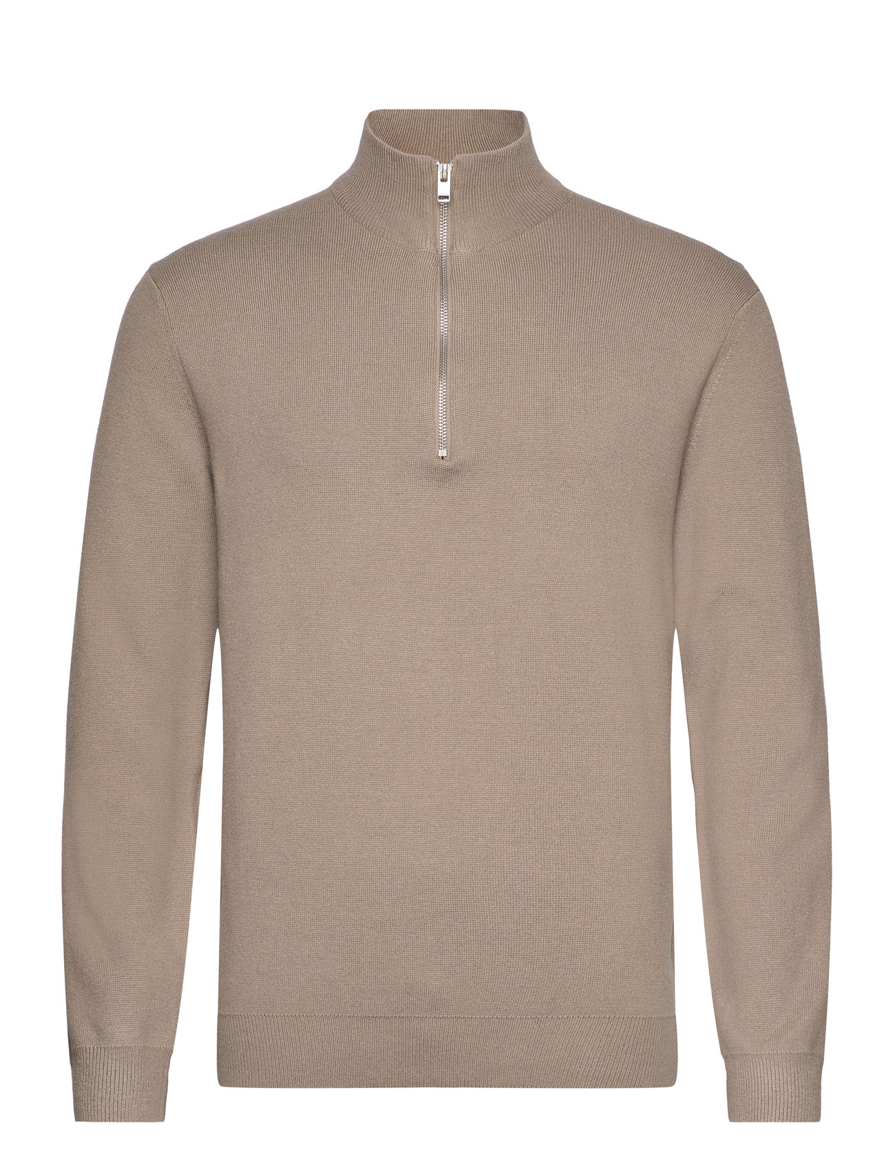 Ecovero Half Zip Knit Beige Lindbergh