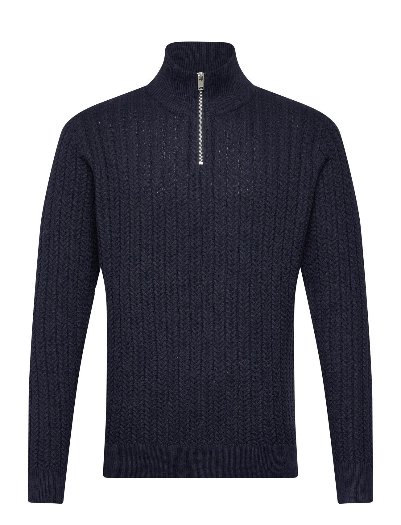 LINDBERGH Recycle Structure Knit 1/2 Ziprecycle Structure Knit 1/2 Zip Navy - M - Herren