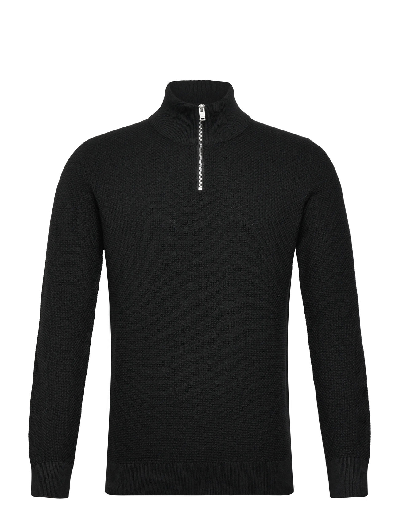 LINDBERGH Recycle Structure Knit 1/2 Ziprecycle Structure Knit 1/2 Zip Schwarz - L - Herren