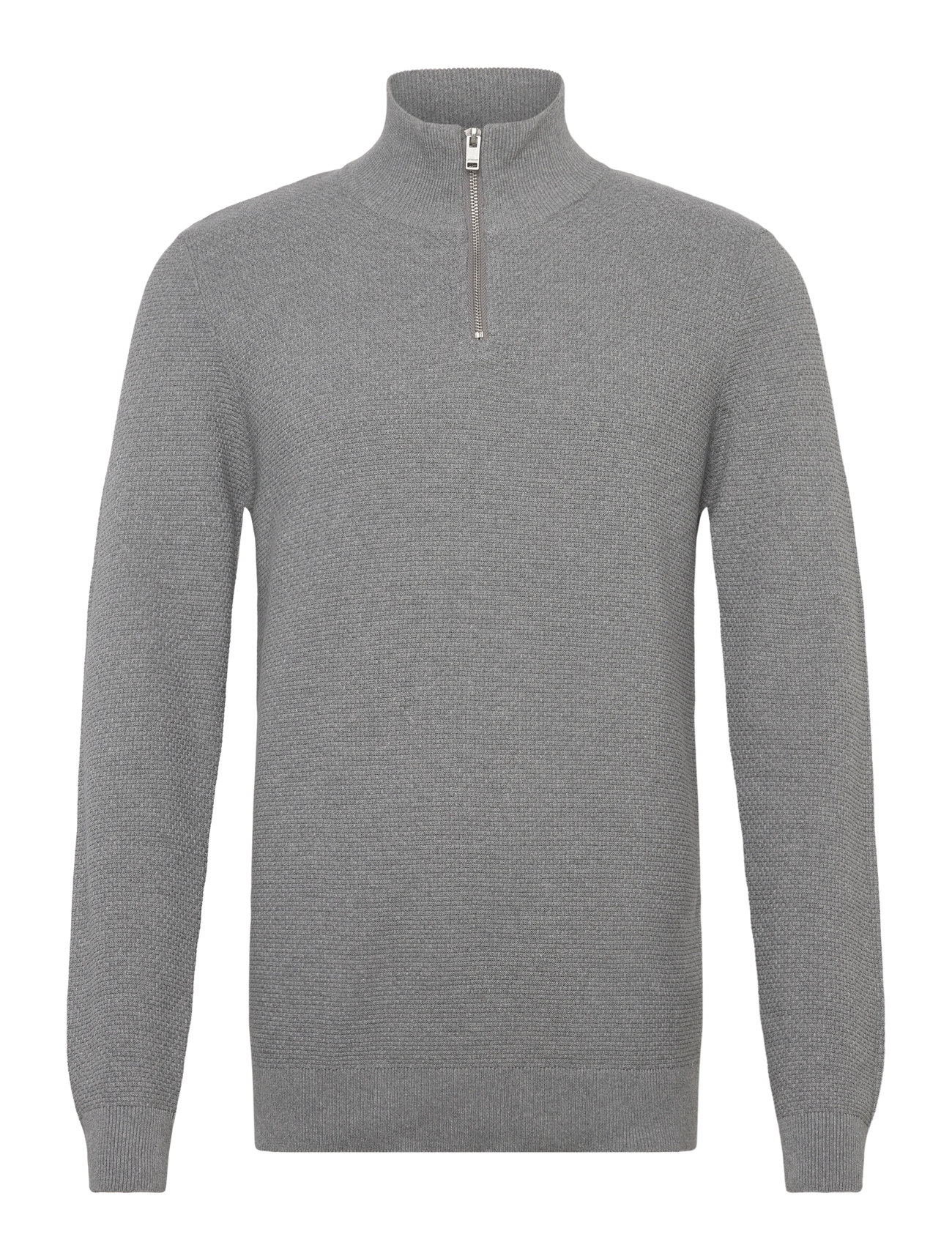 LINDBERGH Recycle Structure Knit 1/2 Ziprecycle Structure Knit 1/2 Zip Grau - M - Herren