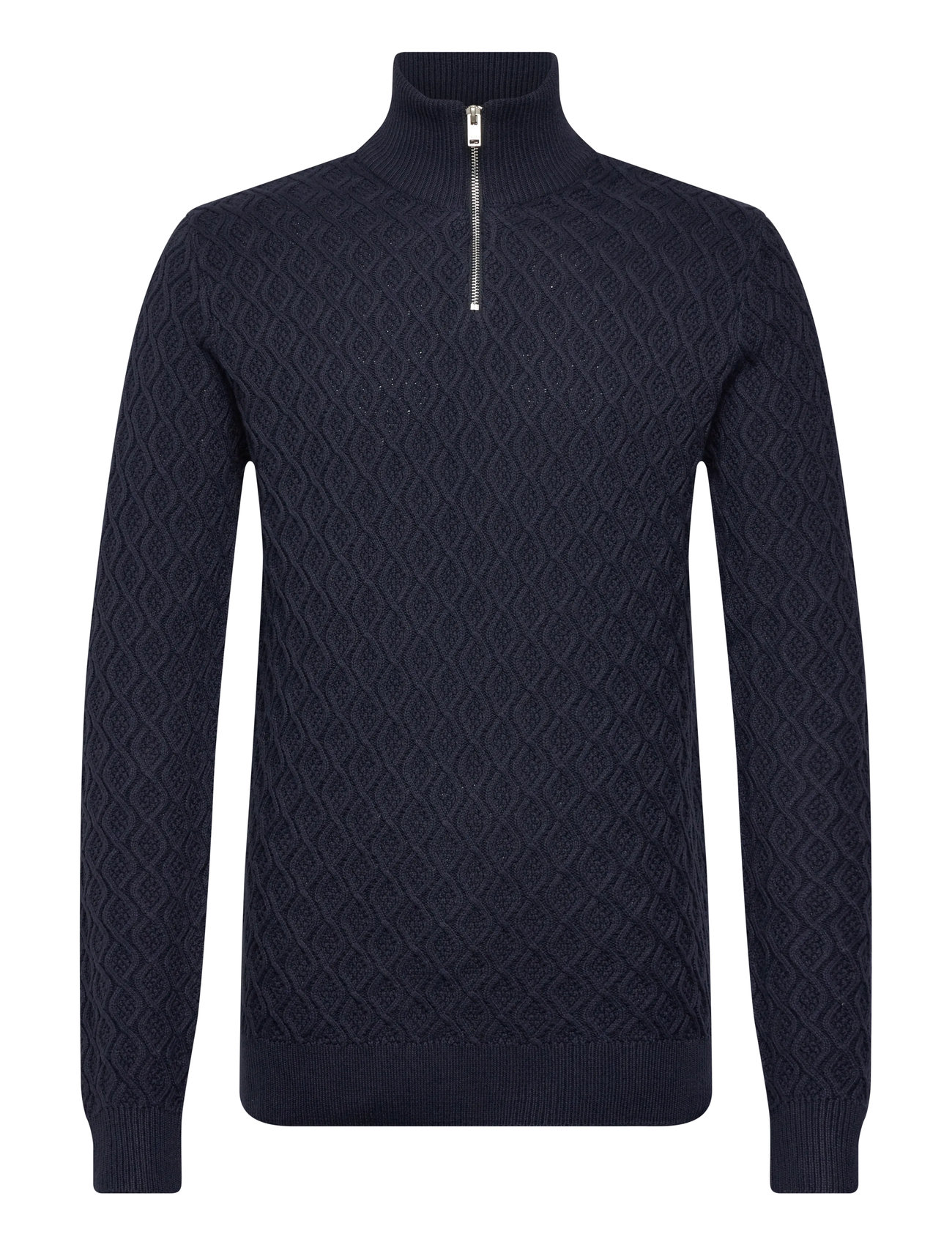 LINDBERGH Recycle Structure Knit 1/2 Ziprecycle Structure Knit 1/2 Zip Navy - L - Herren