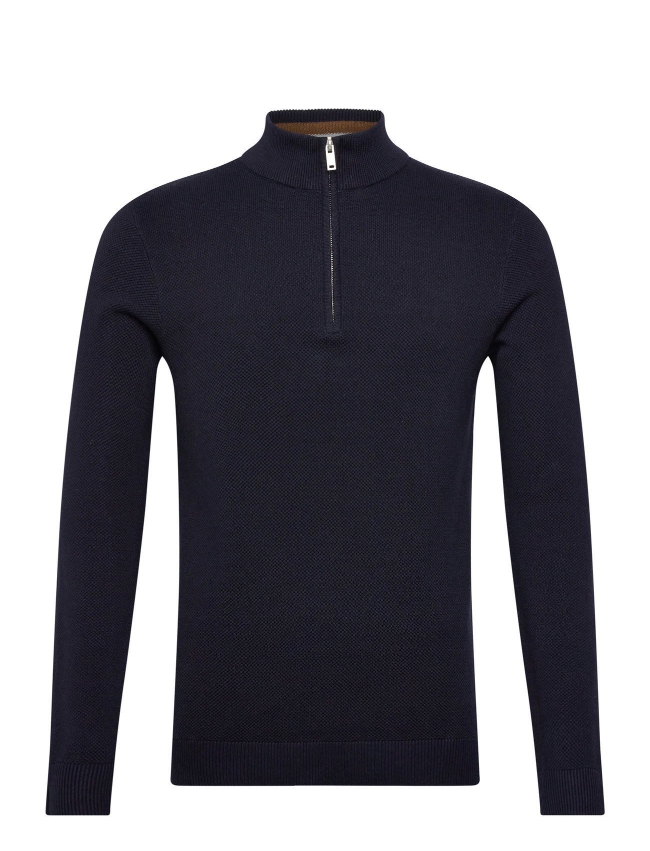 LINDBERGH Structure Zip Neck Knit Navy - XXL - Herren