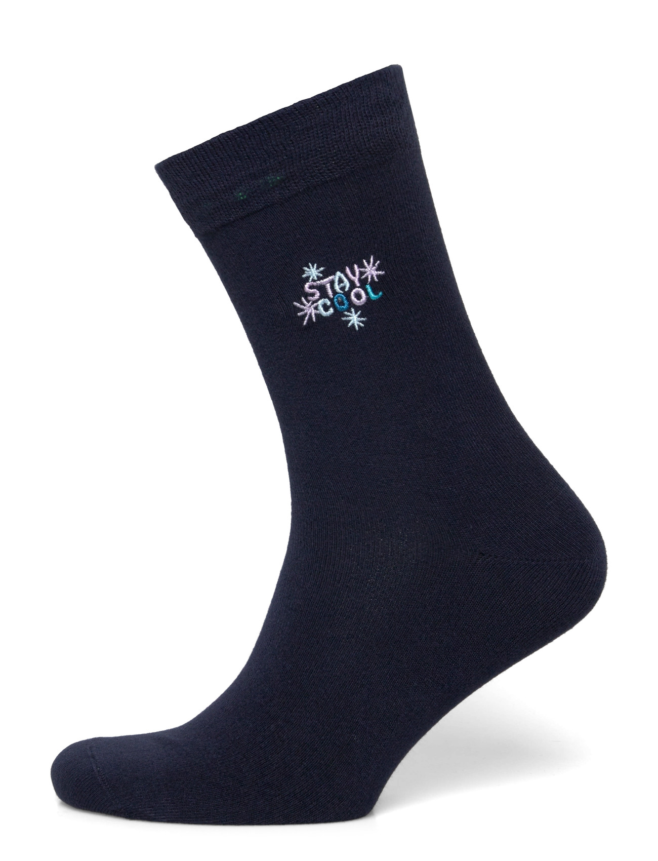 Lindbergh Embroidery Bamboo Sock, 40-47, Navy, Sokker > Almindelige Sokker, Herre