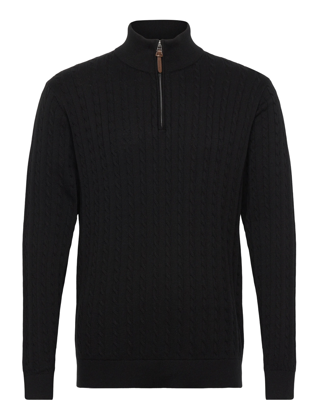 LINDBERGH 1/2 Zip Cable Knit Schwarz - XXL - Herren