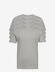 Lindbergh - Basic tee S/S - basic t-shirts - grey mel - 0