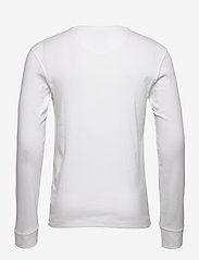 Lindbergh - Solid grandad L/S - basic t-shirts - white - 1