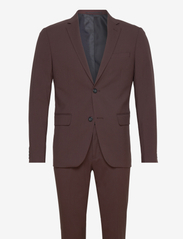 Plain mens suit - DEEP BORDEAUX