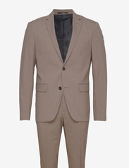 Plain mens suit - DEEP SAND MEL
