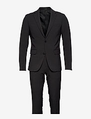Plain mens suit - DK GREY MEL