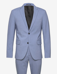 Plain mens suit - LT BLUE MEL