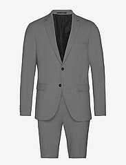 Plain mens suit - LT GREY MEL