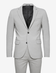 Plain mens suit - LT GREY MIX
