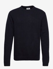Lambswool o-neck knit - NAVY