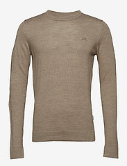 Merino knit o-neck - DK SAND