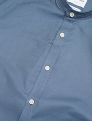Lindbergh - Oxford manderin superflex L/S - basic overhemden - dusty blue mix - 3