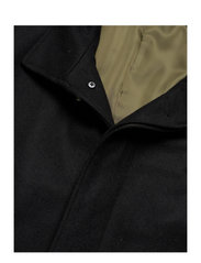 Lindbergh - Recycled wool funnel neck coat - winterjassen - black - 2