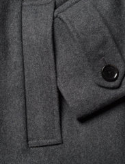 Lindbergh - Recycled wool funnel neck coat - winterjassen - grey mel - 3