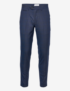 Checked stretch club pants - od garnituru - dk blue