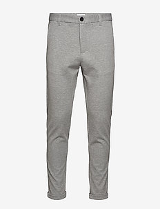 Superflex knitted cropped pant - chino's - lt grey mix