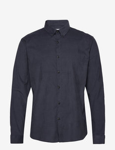 Fine corduroy shirt L/S - basic shirts - blue