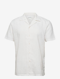 Casual linen blend resort S/S - basic overhemden - white