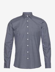 AOP plain shirt L/S - rennot kauluspaidat - blue