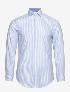 Striped twill shirt L/S - ruutupaidat - light blue